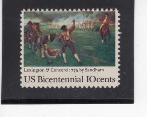 UNITED STATES(�̱�)-#1563-10c-\"BIRTH OF LIBERTY\", BY HENRY SANDHAM(� ����, \"������ ź�� \")-1975.4.19��