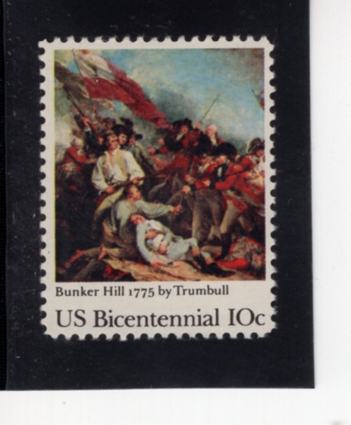 UNITED STATES(�̱�)-#1564-10c-BATTLE OF BUNKER HILL, BY JOHN TRUMBULL(�� Ʈ����, ��Ŀ �� ����)-1975.6.17��