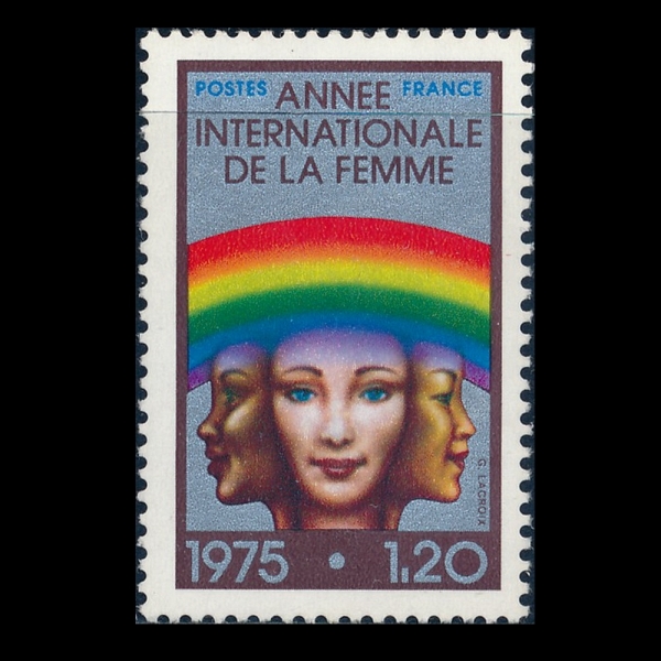 FRANCE(������)-#1456-1.25fr-WOMEN AND RAINBOW(����, ������)-1975.11.8��