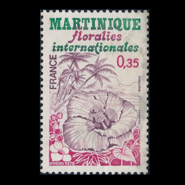 FRANCE(������)-#1635-35c-HIBISCUS AND PALMS(����Ŀ��, ���ڼ�)-1979.2.3��