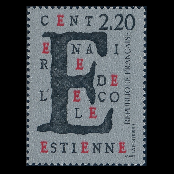 FRANCE(������)-#2141-2.20fr-ESTIENNE SCHOOL, CENT.(����Ƽ�� �б�)-1989.2.4��