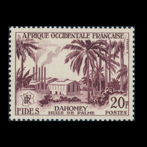 FRENCH WEST AFRICA(�������� ��������ī)-#71-20fr-PALM OIL PRODUCTION, DAHOMEY(��ȣ������ ���� ����)-1956��