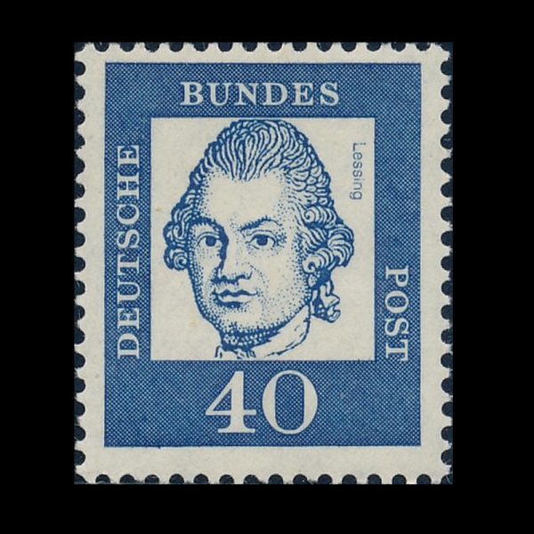 GERMANY(����)-#832-40pf-GOTTHOLD EPHRAIM LESSING(��ƮȦƮ �������� ����)-1961��