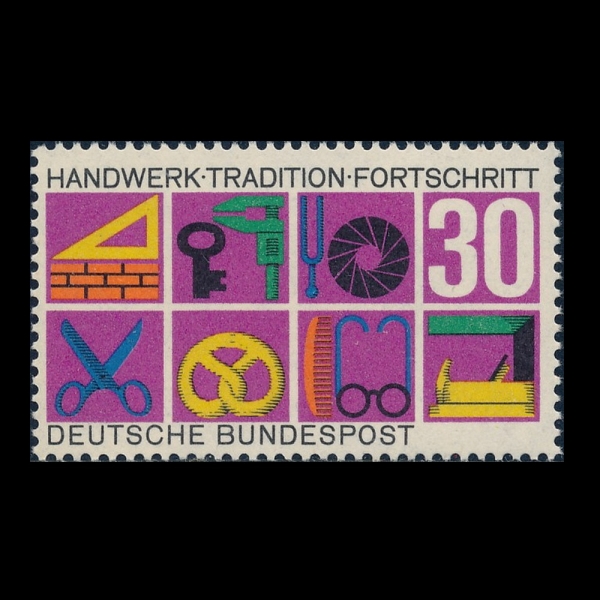GERMANY(����)-#981-30pf-SYMBOLS OF VARIOUS CRAFTS(���� ����)-1968.3.8��