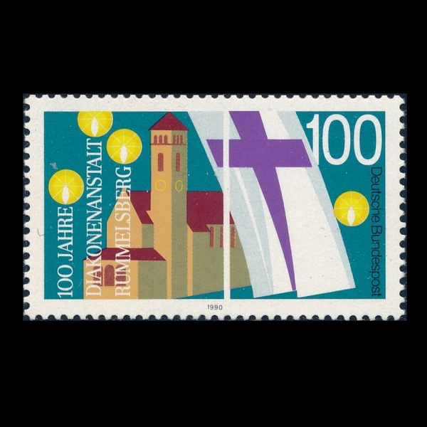 GERMANY(����)-#1607-100pf-RUMMELSBERG DIACONAL INSTITUTION, CENT.(��ὺ����ũ ���� ���, 100�ֳ�)-1990.5.3��