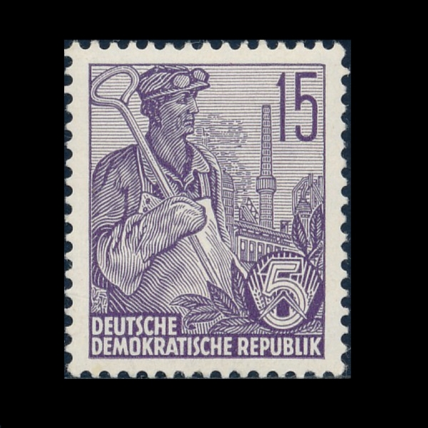GERMAN DEMOCRATIC REPUBLIC(����)-#161-15pf-TELETYPE OPERATOR(���� �� ���� ���)-1953��
