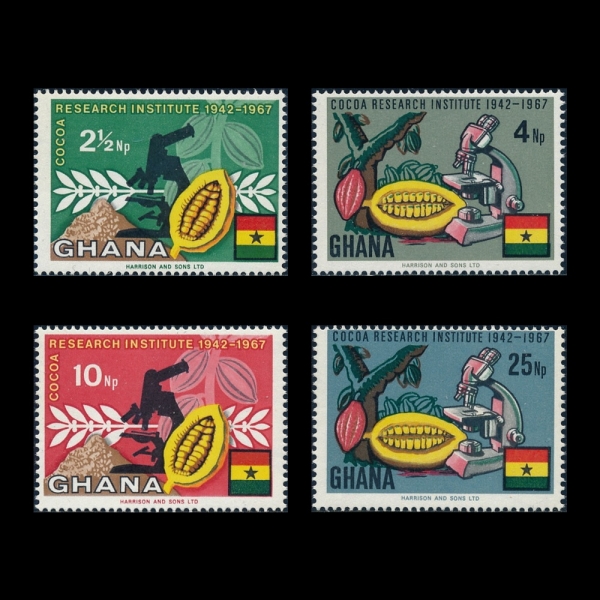 GHANA(����)-#323~6(4��)-CACAO(īī��)-1968.3.18��