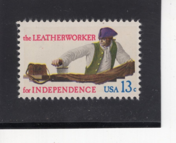 UNITED STATES(�̱�)-#1720-13c-LEATHERWORLER(���� ����)-1977.7.4��