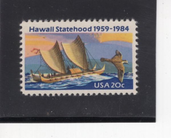 UNITED STATES(�̱�)-#2080-20c-EASTERN POLYNESIAN CANOE, GOLDEN PLOVER, MAUNA LOA VOLCANO(�����׽þ� ����, Ȳ�ݵ���, ���쳪�ξ� ȭ��)-1984.3.12��