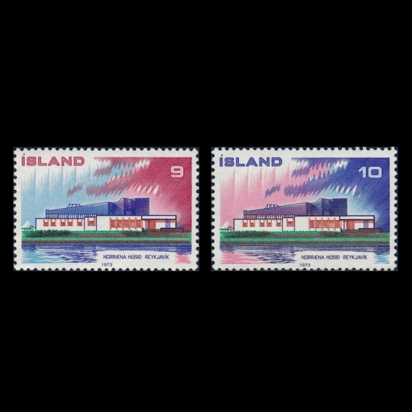 ICELAND(���̽�����)-#454~5(2��)-NORDIC HOUSE, REYJAVIK(�븣�� �Ͽ콺)-1973.6.26��