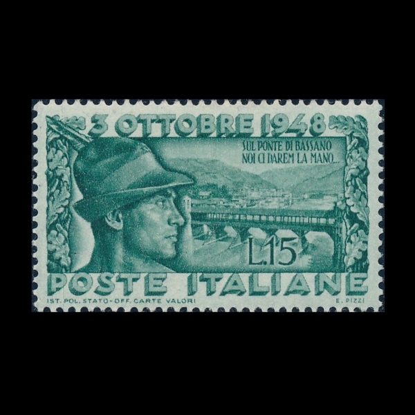 ITALIA(��Ż����)-#507-15 I-ALPINE SOLDIER AND BASSANO BRIDGE(���Ǵ�, ���� ��Ű��)-1948.10.1��