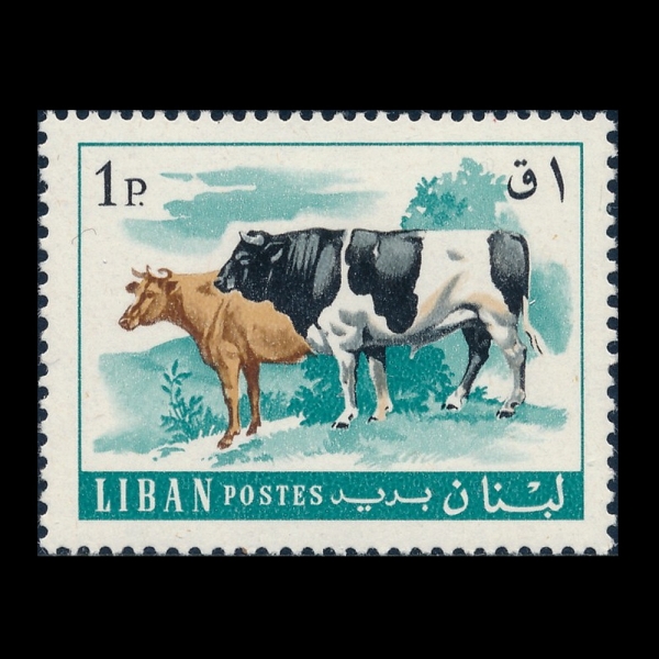 LEBANON(���ٳ�)-#454-1p-CATTLE(��)-1968.2��