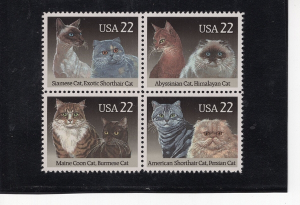 UNITED STATES(�̱�)-#2372~5(4��)-CATS(������)-1988.2.5��