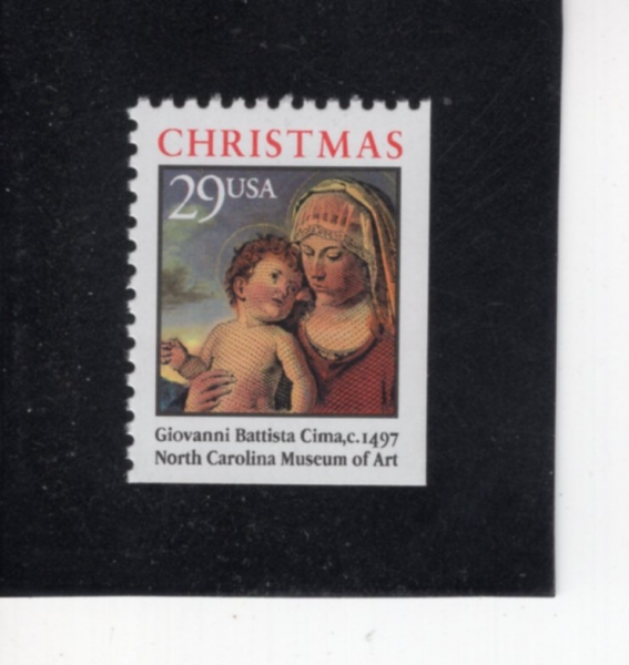 UNITED STATES(�̱�)-#2789-29c-MADONNA AND CHILD IN A LANDSCOPE, BY GIOVANNI BATTISTA CIMA(ġ�� �� �ڳױ۸��Ƴ�, ǳ�� �� �� ����� �Ʊ� ����)-1993.10.21��