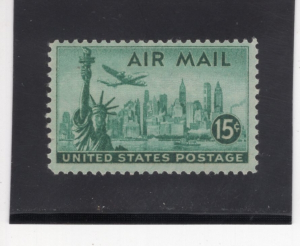 UNITED STATES(�̱�)-#C35-15c-STATUE OF LIBERTY & NEW YORK SKYLINE(������ ���Ż�, ���� ��ī�̶���)-1947��
