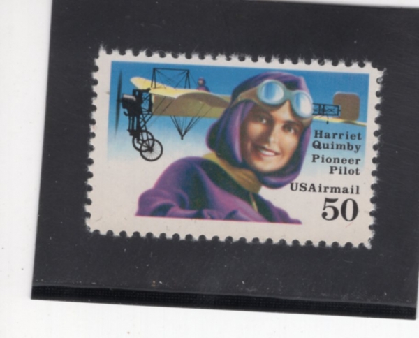 UNITED STATES(�̱�)-#C128-50c-HARRIET QUIMBY, 1ST AMERICAN WOMAN PILOT(�ظ��� ���Ӻ�)-1991.4.27��