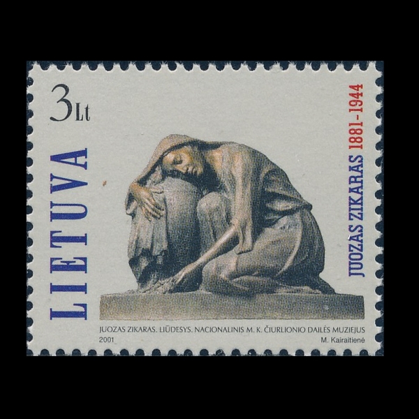 LITHUANIA(�����ƴϾ�)-#702-3 I-SCULPTURE BY JUOZAS ZIKARAS(�ֿ��ڽ� ��ī��)-2001.10.4��