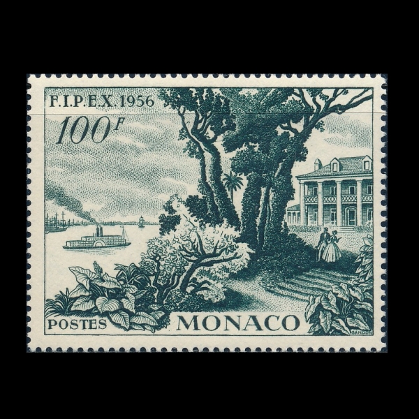 MONACO(����)-#362-100fr-EARLY LOUISIANA SCENE(�ʱ� �������ֳ� ǳ��)-1956.4.3��