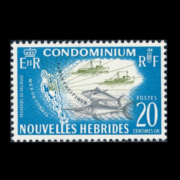 NEW HEBRIDES,FRENCH(�� ��긮��-��������)-#113-10c-CACAO(īī�� ����)-1965��