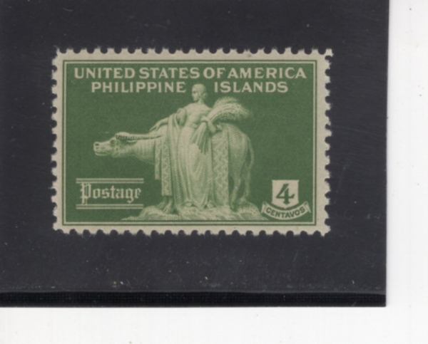 PHILIPPINES(�ʸ���)-#384-4c-WOMAN AND CARABAO(����, ī��ٿ���)-1935.2.15��