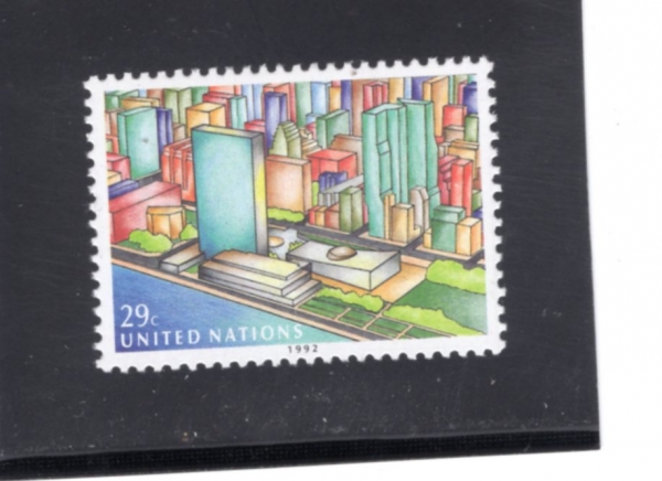 UNITED NATIONS,OFFICES IN NEW YORK(���� ����-����)-#614-29c-UN HEADQUARTERS(���� ����)-1992.10.2��