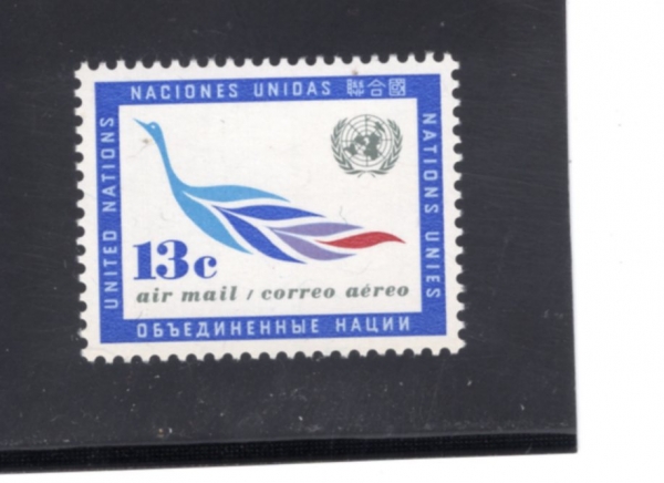 UNITED NATIONS,OFFICES IN NEW YORK(���� ����-����)-#C10-13c-BIRD OF LAUREL LEAVES(����� ���� ��)-1963.6.17��