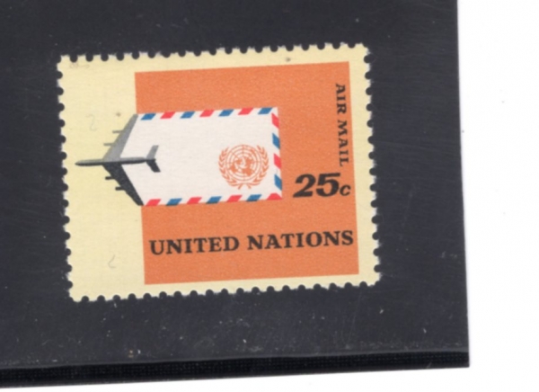 UNITED NATIONS,OFFICES IN NEW YORK(���� ����-����)-#C12-25c-JET PLANE AND ENVELOPE(��Ʈ��, ��������)-1964.5.1��