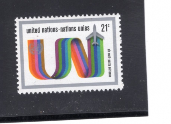 UNITED NATIONS,OFFICES IN NEW YORK(���� ����-����)-#C18-21c-\"UN\" AND PLANE(����, �����)-1972.5.1��