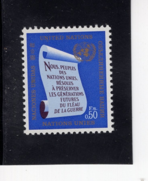 UNITED NATIONS,OFFICES IN GENOVA, SWITZERLAND(���׹��� ���� �繫��)-#5-50c-OPENING WORDS, UN CHARTER(���� ���� ����)-1969��