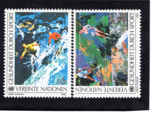 UNITED NATIONS,OFFICES IN VIENNA, AUSTRIA(����Ʈ���� �����繫��)-#184~5(2��)-HEALTH IN SPORTS(������ ����)-1988.6.17��