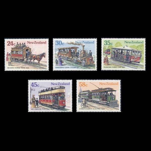NEW ZEALAND(��������)-#819~23(5��)-EARLY TRANSPORTATION(�ʱ� �������)-1985.3.6��