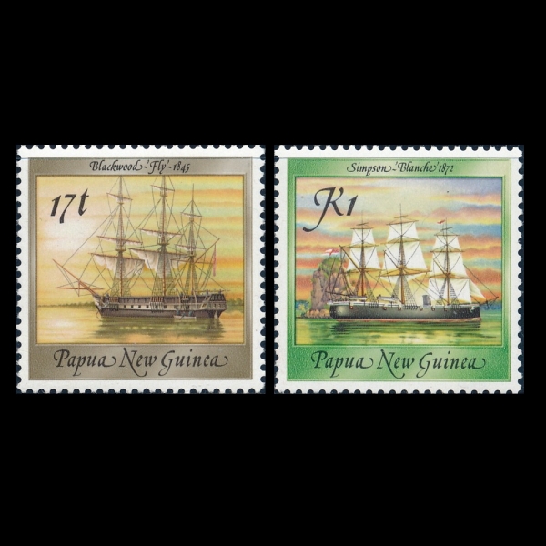 PAPUA NEW GUINEA(��Ǫ�ƴ����)-#17t, 1k(2��)-LIKE NO. 666 AND BLANCHE, 1872(No 666 ��Ǫ�ƴ���� ����, ������)-1988.3.1��
