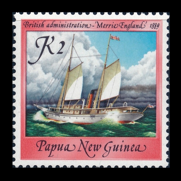 PAPUA NEW GUINEA(��Ǫ�ƴ����)-#676-2k-MERRIE ENGLAND, 1889(�޸� �ױ۷���)-1987.6.15��
