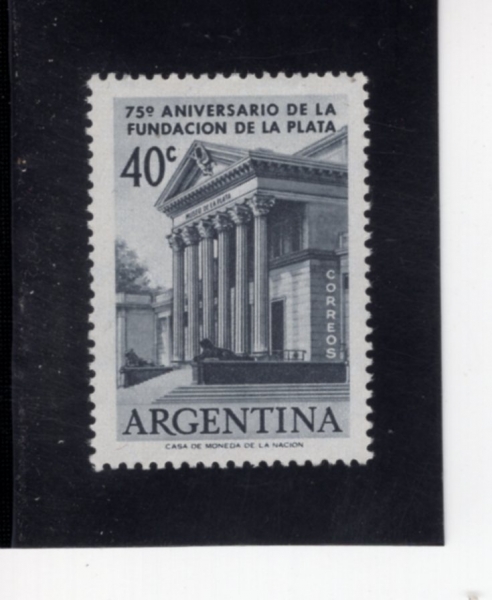ARGENTINA(�Ƹ���Ƽ��)-#670-40c-MUSEUM LA PLATA(�� �ö�Ÿ �ڹ���)-1958.1.11��