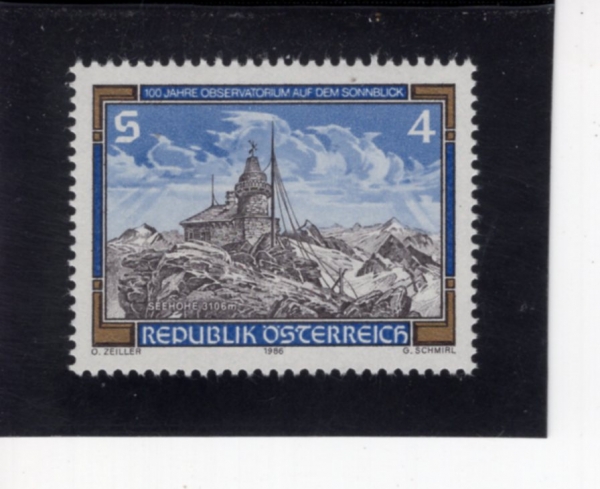 AUSTRIA(����Ʈ����)-#1359-4s-SONNBLICK OBSERVATORY, CENT.(������ õ����)-1986.9.5��