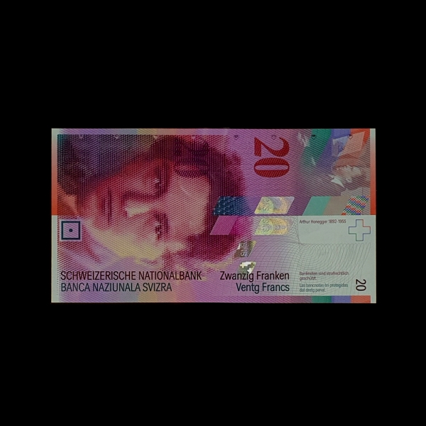 SWITZERLAND-������-P69h-20 FRANKEN-ARTHUR HONEGGER(����ī-�Ƹ�Ƣ�� ���װ�)-2014��