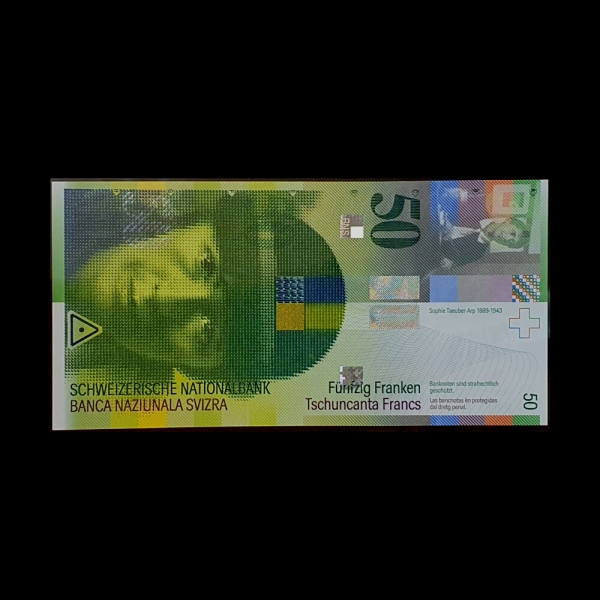 SWITZERLAND-������-P71-50 FRANKEN-SOPHIE TAEUBER-ARP(���� Ÿ���-����)-2012��