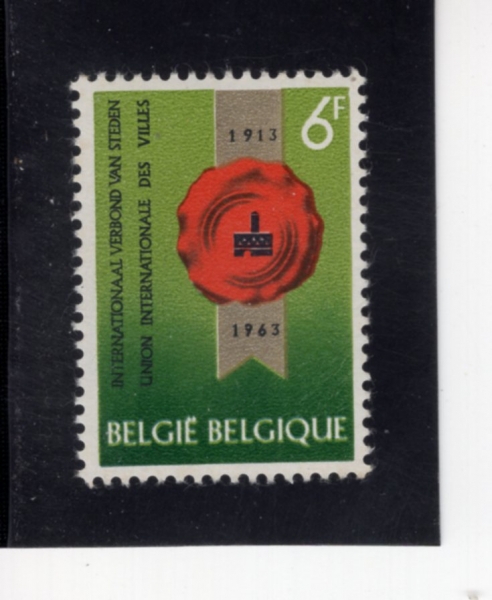 BELGIUM(���⿡)-#596-6fr-SEAL OF UNION OF BELGIAN TOWNS(���⿡ ���� ���� ����)-1963.6.17��