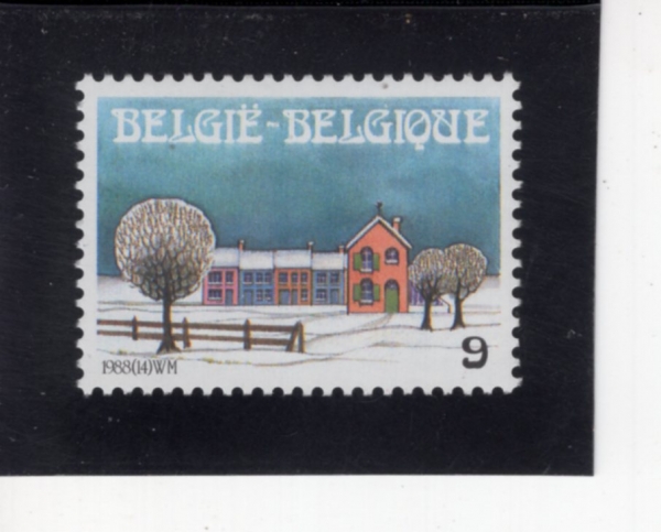 BELGIUM(���⿡)-#1303-9fr-WINTER LANDSCAPE(�ܿ� ǳ��)-1988.11.21��