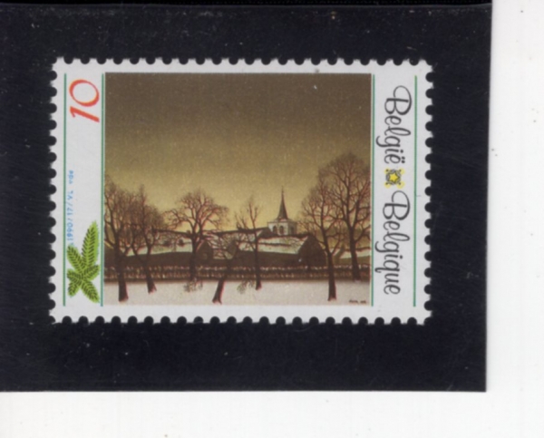 BELGIUM(���⿡)-#1389-10fr-WINTER SCENE BY JOZEF LUCAS(������ ��ī�� �� �ܿ� ǳ��)-1990.11.12��