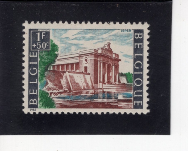 BELGIUM(���⿡)-#B730-1fr+50c-BRITISH WAR MEMORIAL, YPRES(�޴� ����Ʈ ����)-1962.12.26��