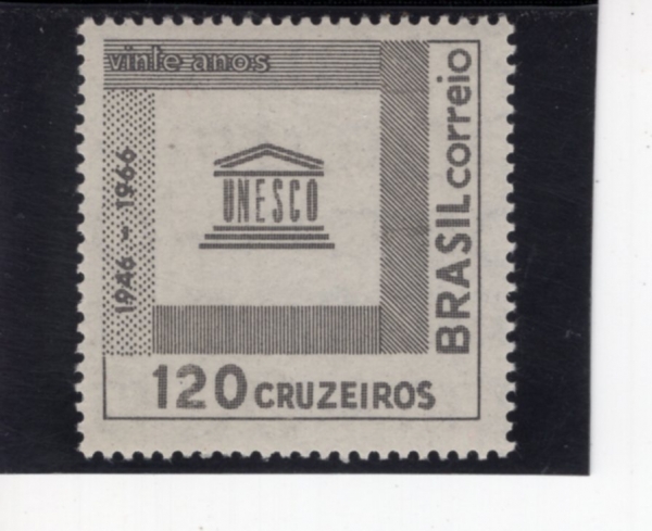 BRAZIL(�����)-#1027-120cr-UNESCO EMBLEM(���׽��� ������)-1966.10.24��