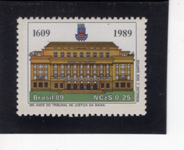 BRAZIL(�����)-#2161-25c-COURT OF JUSTICE, BAHIA, 380TH ANNIV.(������ �λ���� 380�ֳ�)-1989.3.10��