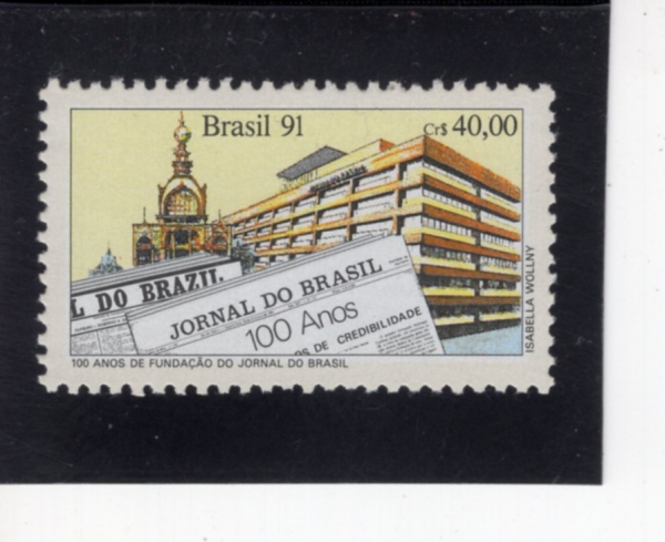 BRAZIL(�����)-#2314-40cr-JOURNAL OF BRAZIL, CENT.(����� ������ ����)-1991.4.8��