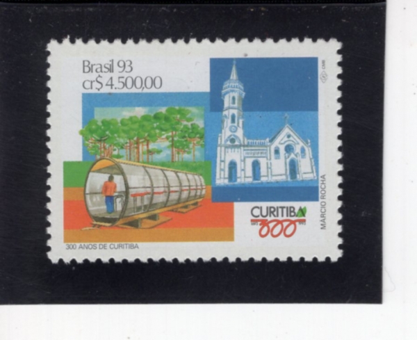 BRAZIL(�����)-#2400-4500cr-CURITIBA, 300TH ANNIV.(����ġ�� 300�ֳ�)-1993.3.29��