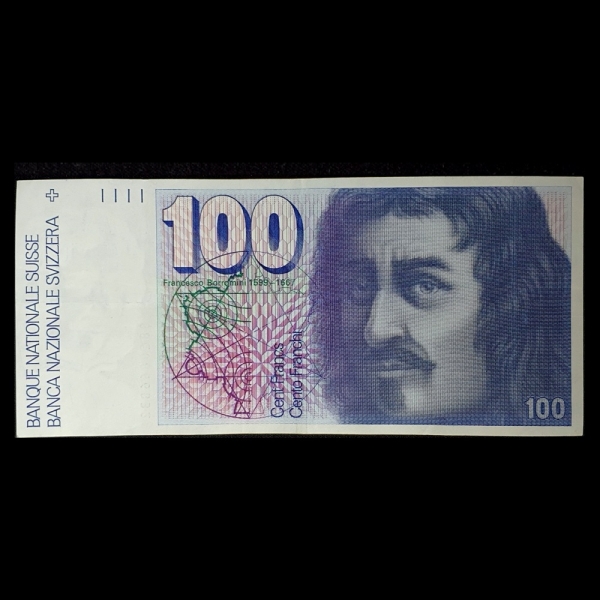 SWITZERLAND-������-P63-FRANCESCO BORROMINI(����ü���� ���ι̴�-���డ)-NO.93T2428882-100 FRANKEN-1985��