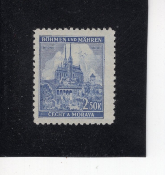 BOHEMIA AND MORAVIA(����̾ƿ� ����� ��ȣ��)-#53B-2.50k-BRNO CATHEDRAL(�� ����ο� �� �ٿ��� �뼺��)-1941��