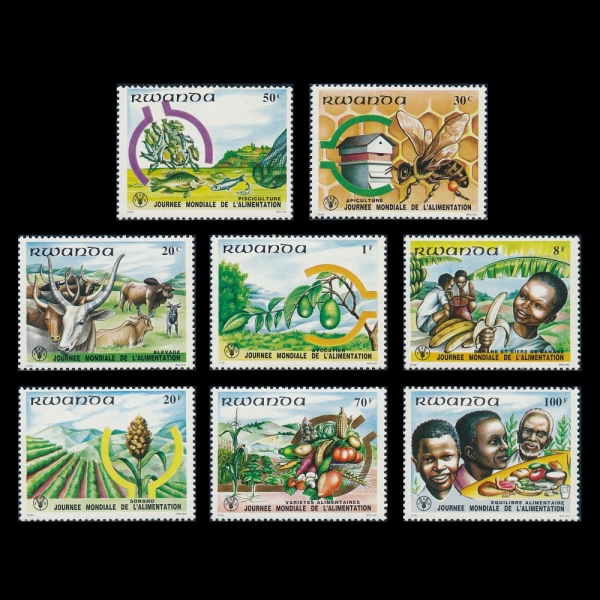 RWANDA(���ϴ�)-#1075~82(8��)-WORLD FOOD DAY, 1981(���� �ķ��� ��)-1982.1.25��