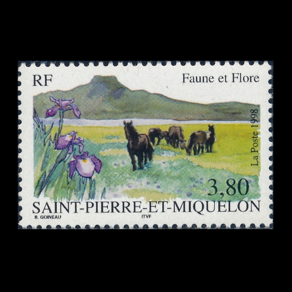 ST. PIERRE & MIQUELON(�� �ǿ��� ��Ŭ��)-#661-3.80fr-FLORA AND FAUNA(�Ĺ�, ����)-1998.3.11��