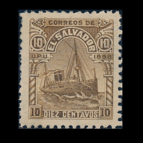 SALVADOR, EL(����ٵ���)-#150-10c-OCEAN STREAMSHIP(���⼱)-1896��